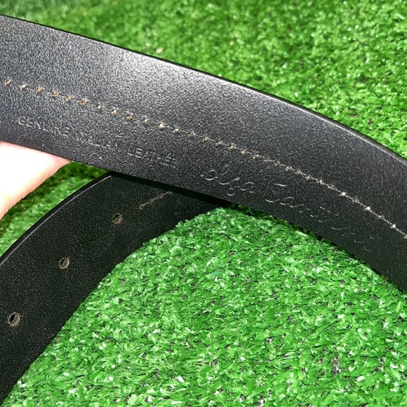 Olga Santini Womens Black DOUBLE OO Leather Embroidered Belt - Picture 3 of 6